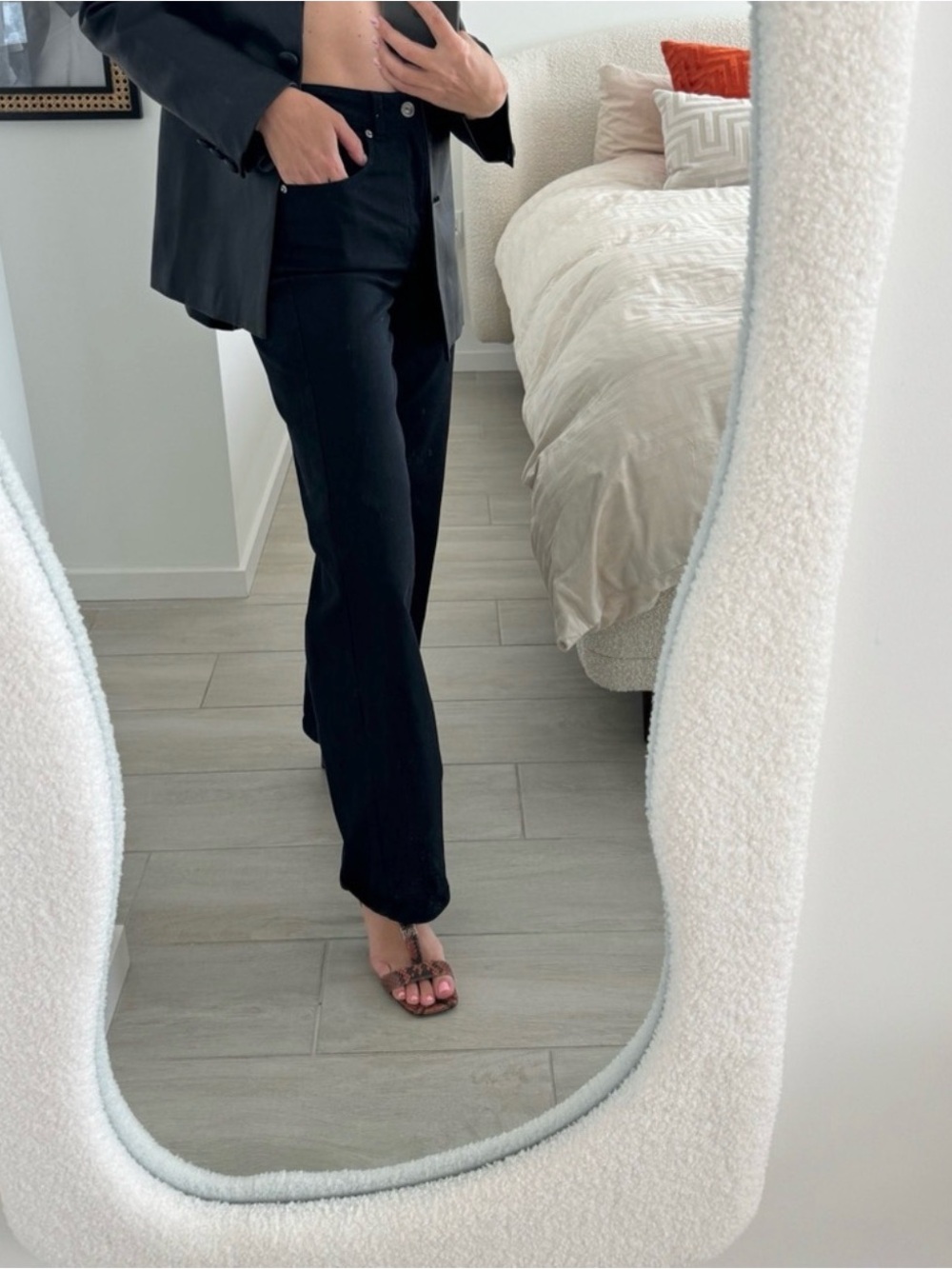 Divided Black Straight-Leg Jeans